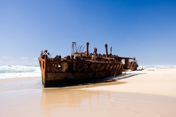 shipwreck on the beach