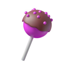 Cake pops in a trendy 3D style