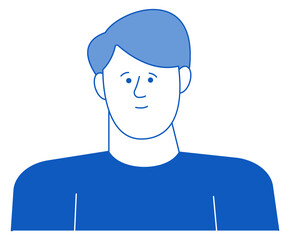 Young man avatar. User app profile picture