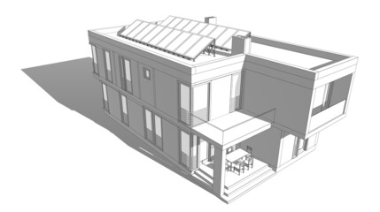 Fototapeta premium sketch of a house