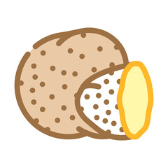 truffle delicious mushroom color icon vector. truffle delicious mushroom sign. isolated symbol illustration