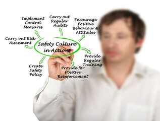 Diagram of Safety Culture in Action.