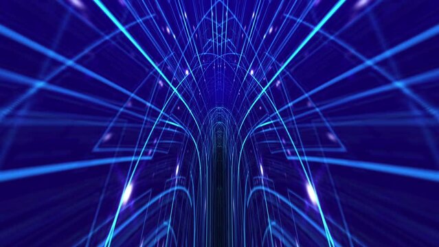 Abstract Cyberspace Animation Background, Loop
