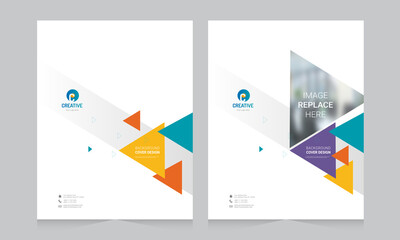 Cover design for annual report and business catalog, magazine, flyer or booklet. Brochure template layout. A4 cover vector EPS-10