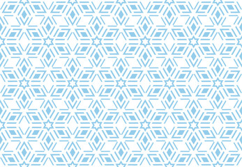 Fototapeta premium Abstract geometric pattern. A seamless vector background. White and blue ornament. Graphic modern pattern. Simple lattice graphic design