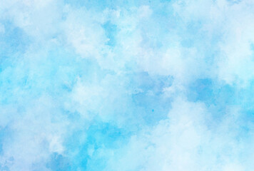 背景素材_水彩テクスチャ_青空