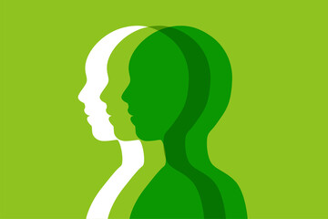 人 心理 脳 頭 シルエット ベクター AI