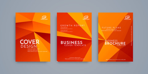 Colorful modern gradient covers brochure template set