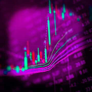 Close Up Of Finance Business Graph Which Including Of Up Trend And Down Trend. Business To Grow In The Active High Trend And Low Trend. Growing Business Graph With Rising Up Trend.