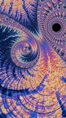 Fractal Graphical Abstract Painting Art Background Texture,Colorful Geometrical Artwork Poster,Modern Conceptual Print,3D Rendering,Illustration