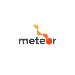 Simple meteor and comet Logo circle round monogram. Abstract comet logo vector design © Yayangahirian