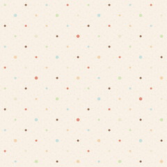 Color seamless textured polka dots pattern