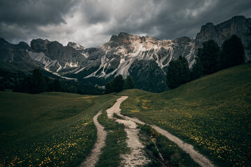 mountain road in the dolomites