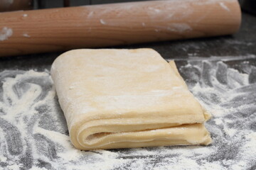 puff pastry on the table