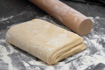 puff pastry on the table