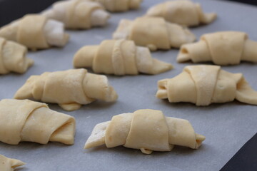 dumplings on a board