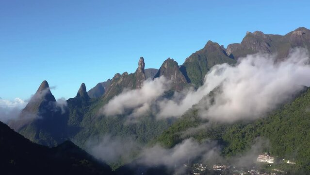 Beautiful view of the mountains and cities of the world. City of Teres&oacute;polis, state of Rio de Janeiro Brazil, South America.