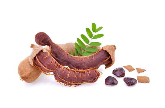 Sweet tamarind isolated on white background.