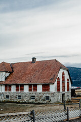 Countryside farmhouse in the mountains old rustic