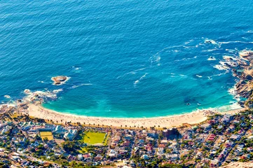 Fotobehang Camps Bay Beach, Kaapstad, Zuid-Afrika Camps Bay strand