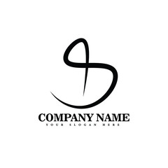 Simple and minimal letter s logo design Premium Vector