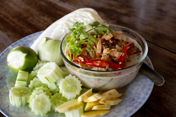 Chili Paste with Crab and Fresh Vegetables