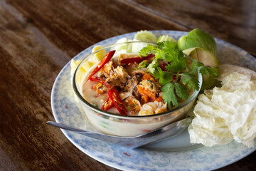 Chili Paste with Crab and Fresh Vegetables