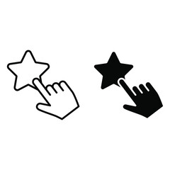 Star icon vector set. rating illustration sign collection. ranking symbol. assessment logo.