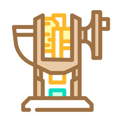 home tablet press color icon vector. home tablet press sign. isolated symbol illustration