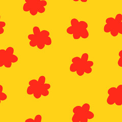 1970 good vibes and 1970 daisy flower.vector psychedelic art - seamless pattern with hippie flowers.Funky and groovy floral ornament.Vibrant square textile with flowers dudes characters.	