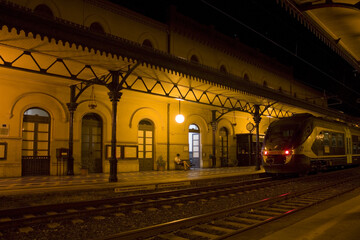 Raiwal Station Taormina-Giardini Naxos at evening in Taormina