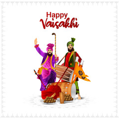 Obraz premium Creative design concept of happy vaisakhi