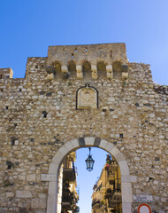 Catania Gate (or Porta Catania) in Taormina, Sicily