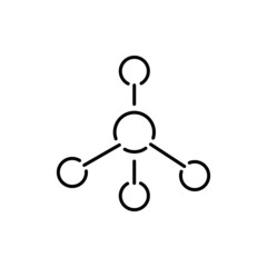 Methane formule color line icon. Pictogram for web page