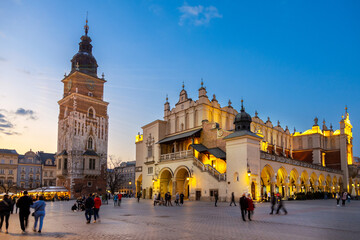 Cloth Hall Sukiennice and Town hall tower on Main square, Kraków, (UNESCO), Poland © Michaela Jílková