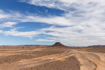Fototapeta na wymiar mountain in the Sahara Desert