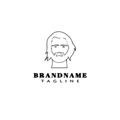 human logo cartoon design icon vector illustration