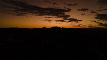 Panoramic aerial image with drone of the city of Blumenau
