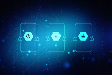 Digital Abstract technology background,2d illustration