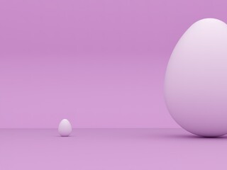 Comparing sizes and realities. One egg