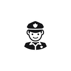 police profile cartoon icon design