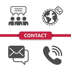 Contact Us - Contact Icons - Communication
