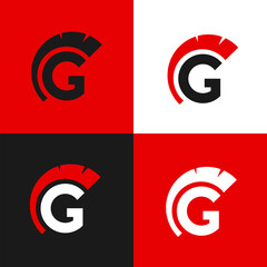 Set of logo letter G Spartan for company