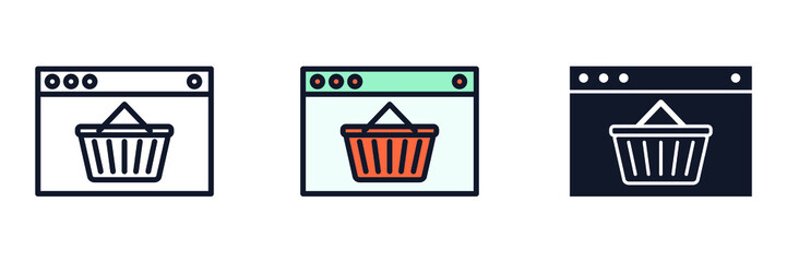 E-commerce icon symbol template for graphic and web design collection logo vector illustration