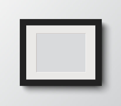 blank photo frame on the wall.vector design Element illustration
