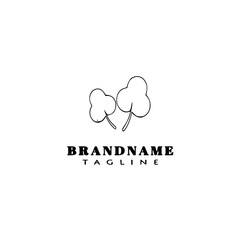 Obraz premium leaf logo cartoon icon design template black isolated vector illustration