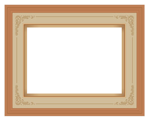 Picture Frame Isolate on White background ,Vector EPS10 illustration