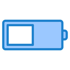 battery level blue style icon