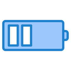 battery level blue style icon