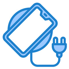 Obraz premium mobile blue style icon